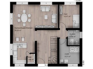 Massivhaus Stadtvilla Polch 40-035 von Econ Das Haus, Grundriss 2