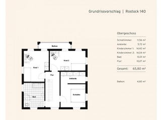 Massivhaus Stadtvilla Rostock von Rostow Massivhaus, Stadtvilla Grundriss 1