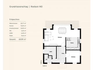 Massivhaus Stadtvilla Rostock von Rostow Massivhaus, Stadtvilla Grundriss 2
