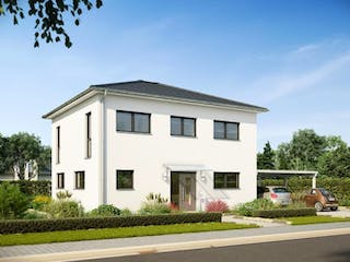 Massivhaus STADTVILLA SIGNUS von Kern-Haus Chemnitz Schlüsselfertig ab 357900€, Stadtvilla Außenansicht 2