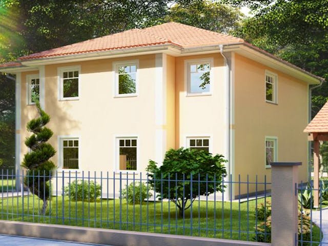 Massivhaus Stadtvilla SPANDAU von Aktuell Bau, Stadtvilla Außenansicht 1