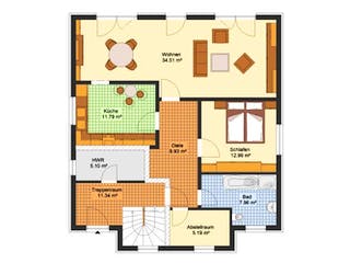 Massivhaus Stadtvilla SPANDAU von Aktuell Bau, Stadtvilla Grundriss 1