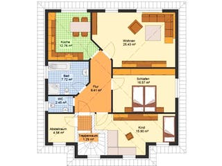 Massivhaus Stadtvilla SPANDAU von Aktuell Bau, Stadtvilla Grundriss 2