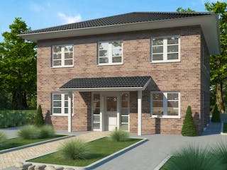 Massivhaus Stadtvilla SV140 Variante K von Baudirekt, Stadtvilla Außenansicht 1