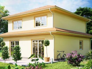 Massivhaus Stadtvilla TELTOW von Aktuell Bau, Stadtvilla Außenansicht 1