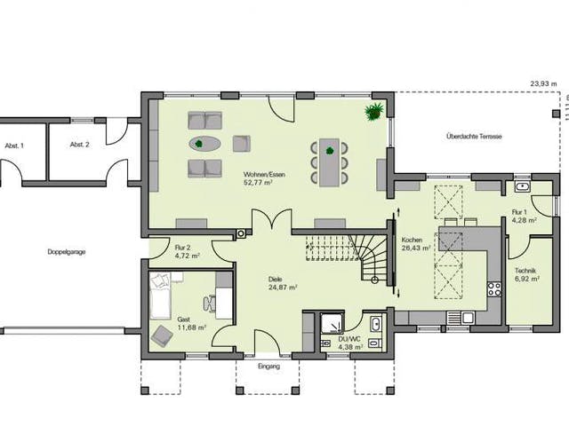 Massivhaus Stadtvilla Ungermann von Zaunmüller Massivhaus, Stadtvilla Grundriss 1