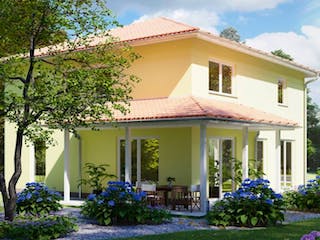 Massivhaus Stadtvilla VERONA von Aktuell Bau, Stadtvilla Außenansicht 1