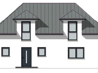 Massivhaus Stadtvilla Walmdach Variante7 von Grundsteinhaus Schlüsselfertig ab 211300€, Stadtvilla Außenansicht 5