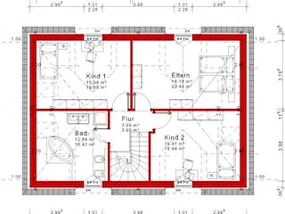 Massivhaus Stadtvilla Walmdach Variante7 von Grundsteinhaus Schlüsselfertig ab 211300€, Stadtvilla Grundriss 2