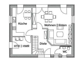 Massivhaus Star von Kagebau,  Grundriss 2