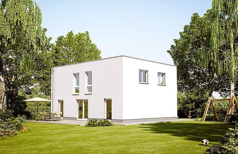 Massivhaus Stratus 633 (inactive) von Heinz von Heiden, Cubushaus Außenansicht 1