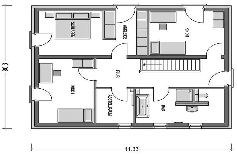 Massivhaus Stratus 633 (inactive) von Heinz von Heiden, Cubushaus Grundriss 1