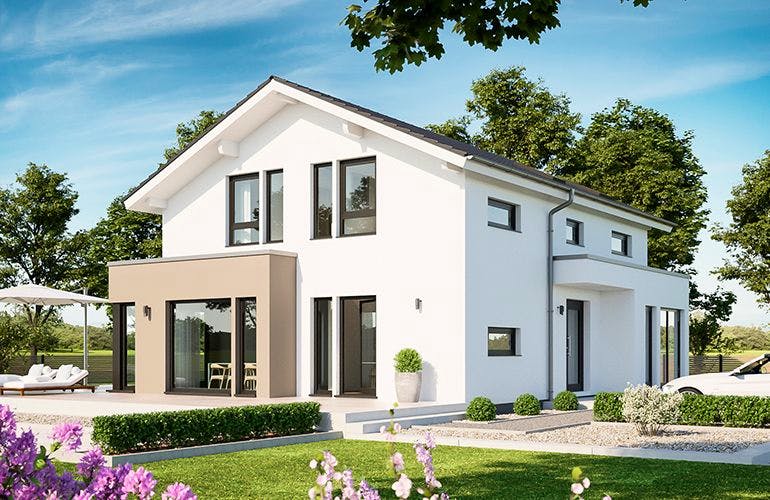 Fertighaus SUNSHINE 144 Poing von Living Fertighaus, Außenansicht 1