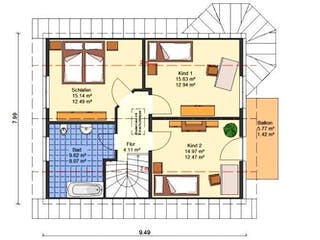 Massivhaus Sybille von HSE Massivhaus, Grundriss 1