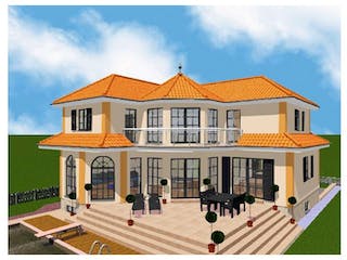 Massivhaus TOSKANA 200 von domoplan massivhaus, Stadtvilla Außenansicht 1