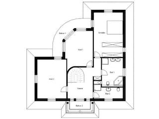 Massivhaus TOSKANA 200 von domoplan massivhaus, Stadtvilla Grundriss 2