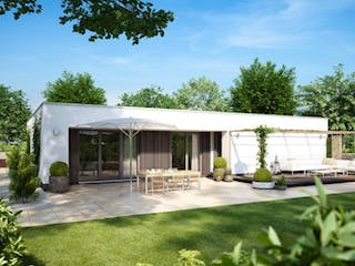 Massivhaus Trend 2000.2 von KONZEPTHAUS, Bungalow Außenansicht 1