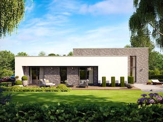 Massivhaus Trend 4000.2 von KONZEPTHAUS, Bungalow Außenansicht 1