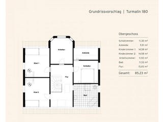 Massivhaus Turmalin 180 von Rostow Massivhaus,  Grundriss 2
