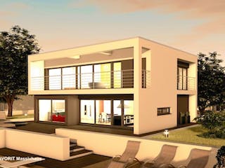 Massivhaus Twenty Five 150 von FAVORIT Massivhaus (alt) Schlüsselfertig ab 467910€, Cubushaus Außenansicht 1