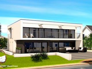 Massivhaus Twenty Five 220 von FAVORIT Massivhaus (alt) Schlüsselfertig ab 481810€, Cubushaus Außenansicht 2