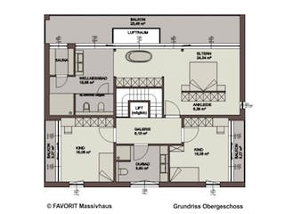 Massivhaus Twenty Five 220 von FAVORIT Massivhaus (alt) Schlüsselfertig ab 481810€, Cubushaus Grundriss 2