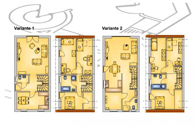 Massivhaus Twin 2.2 ID-Massivhaus von CASA Haus Ausbauhaus ab 109850€, Grundriss 1
