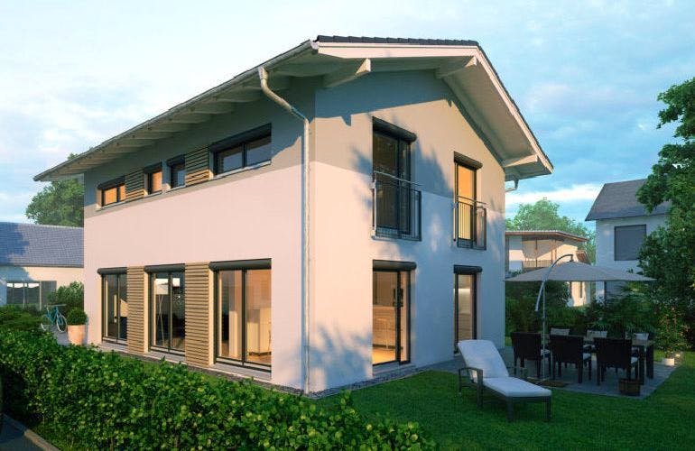 Massivhaus Vario 2.2 ID-Massivhaus von CASA Haus Ausbauhaus ab 109850€, Außenansicht 1