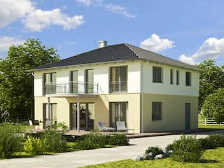 Massivhaus Vario 6.2 ID-Massivhaus von CASA Haus Ausbauhaus ab 149850€, Stadtvilla Außenansicht 1