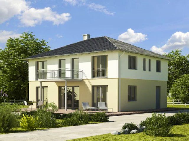Massivhaus Vario 6.2 ID-Massivhaus von CASA Haus Ausbauhaus ab 149850€, Stadtvilla Außenansicht 1