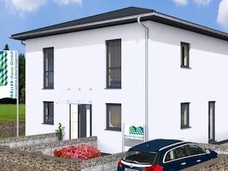 Massivhaus VILLA 120 ZD von Wäller-Haus Schlüsselfertig ab 299900€, Stadtvilla Außenansicht 3