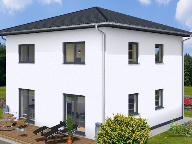 Massivhaus VILLA 130 ZD von Wäller-Haus Schlüsselfertig ab 314900€, Stadtvilla Außenansicht 1