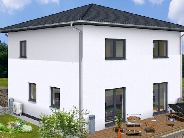 Massivhaus VILLA 140 ZD von Wäller-Haus Schlüsselfertig ab 339900€, Stadtvilla Außenansicht 4