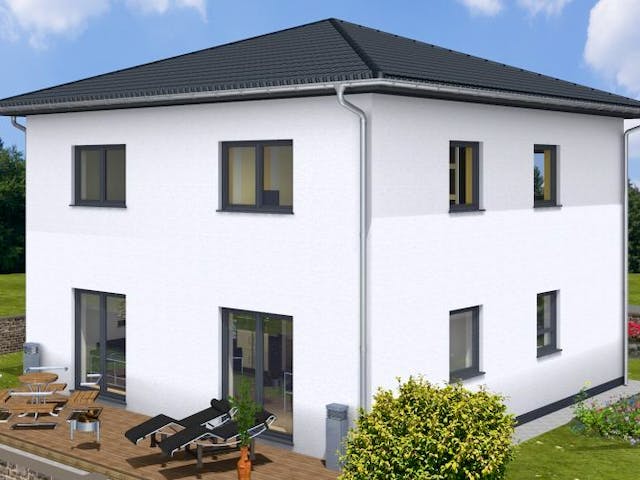 Massivhaus VILLA 140 ZD von Wäller-Haus Schlüsselfertig ab 339900€, Stadtvilla Außenansicht 3