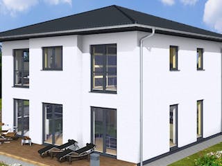 Massivhaus VILLA 160 ZD von Wäller-Haus Schlüsselfertig ab 369900€, Stadtvilla Außenansicht 4