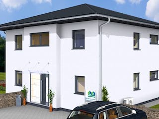 Massivhaus VILLA 160 ZD von Wäller-Haus Schlüsselfertig ab 369900€, Stadtvilla Außenansicht 1