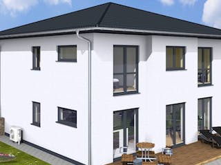 Massivhaus VILLA 160 ZD von Wäller-Haus Schlüsselfertig ab 369900€, Stadtvilla Außenansicht 3