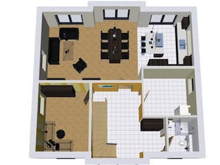 Massivhaus VILLA 160 ZD von Wäller-Haus Schlüsselfertig ab 369900€, Stadtvilla Grundriss 1