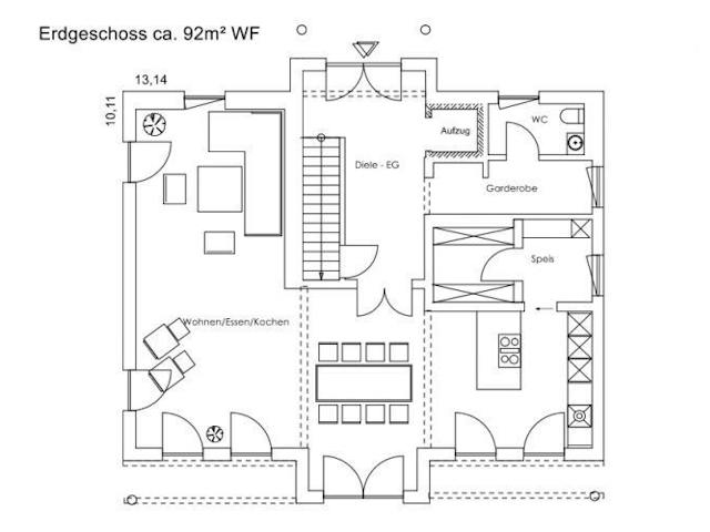 Fertighaus Vitalhaus Albaching von Regnauer Hausbau, Stadtvilla Grundriss 1