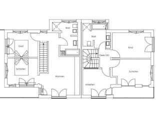 Fertighaus Vitalhaus Breitbrunn von Regnauer Hausbau, Satteldach-Klassiker Grundriss 1