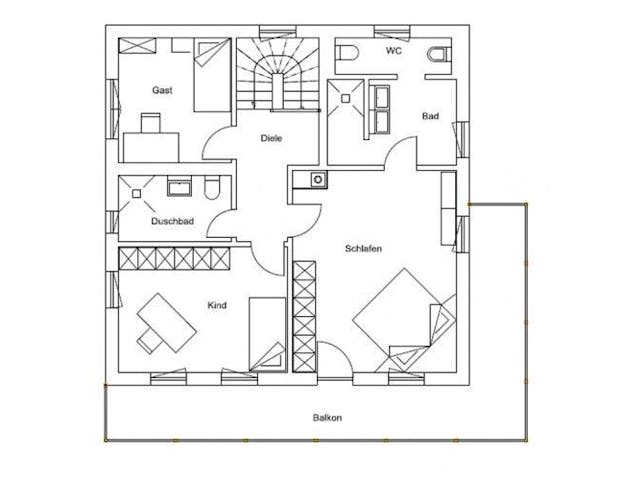 Fertighaus Vitalhaus Kirchberg von Regnauer Hausbau Schlüsselfertig ab 647375€,  Grundriss 1