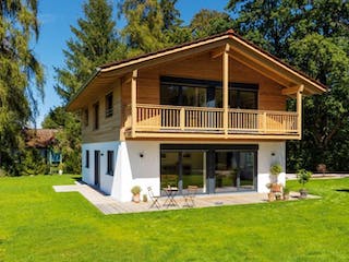 Fertighaus Vitalhaus Oberhaching von Regnauer Hausbau, Außenansicht 2