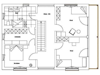Fertighaus Vitalhaus Oberhaching von Regnauer Hausbau, Grundriss 2