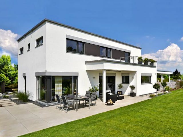 Fertighaus Vitalhaus Schwabach von Regnauer Hausbau Schlüsselfertig ab 671745€, Cubushaus Außenansicht 2