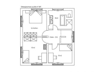 Fertighaus Vitalhaus Traunstein von Regnauer Hausbau, Cubushaus Grundriss 2