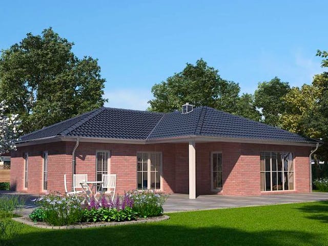 Massivhaus Weissbuche 122 von Baufuchs-Massivhaus Schlüsselfertig ab 242300€, Außenansicht 1