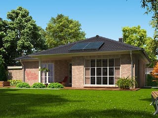 Massivhaus Weissbuche 96 von Baufuchs-Massivhaus Schlüsselfertig ab 195000€, Bungalow Außenansicht 1