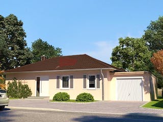 Massivhaus Weissbuche 96 von Baufuchs-Massivhaus Schlüsselfertig ab 195000€, Bungalow Außenansicht 2