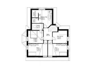 Massivhaus WHITE PEARL 130 mit Anbau von domoplan massivhaus,  Grundriss 2