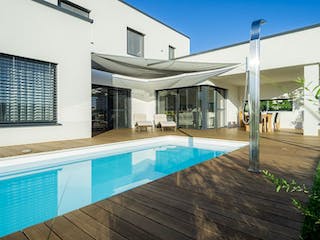 Massivhaus WimbergerHaus Kundenhaus Bremmer von Wimberger Bau, Cubushaus Außenansicht 1